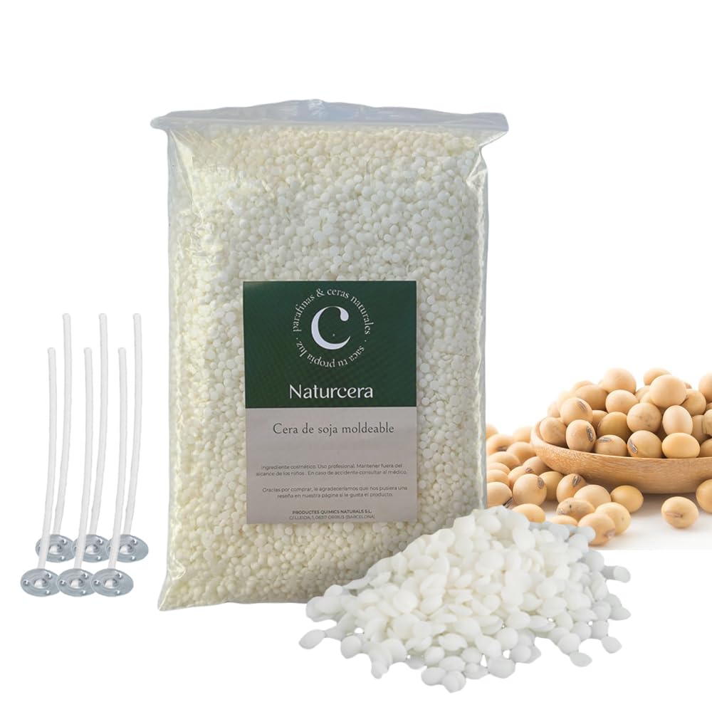 Cera Di Soia Naturale Per Candele - 1.8kg, 100% Biologica, Per Candele Fai Da Te E Profumate - Foto 2