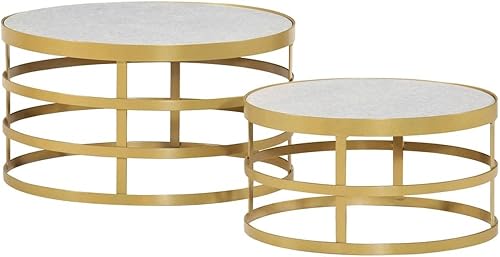 Miniatura 8 de Mesa auxiliar de 2 piezas, mesa de centro elevadora, mesa de centro de almacenamiento elevada adecuada para sala de estar, oficina, balcón, juego de