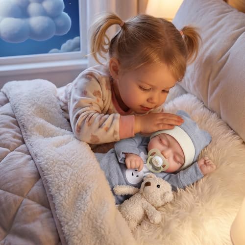Muñeco Reborn Bebé Niño 20 Pulgadas Ojos Cerrados miniatura 3