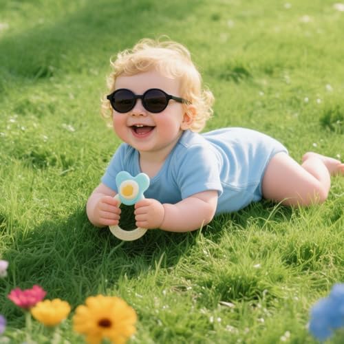 Gafas de sol para bebés que no se caen gracias a su cómoda correa ajustable 2