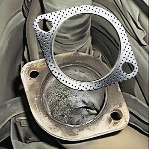 Image of 2-Pack Flat Exhaust Donut Muffler Gasket Durable Flange Seal Ring, 2-Bolt Automotive Replacement Parts (2inches)