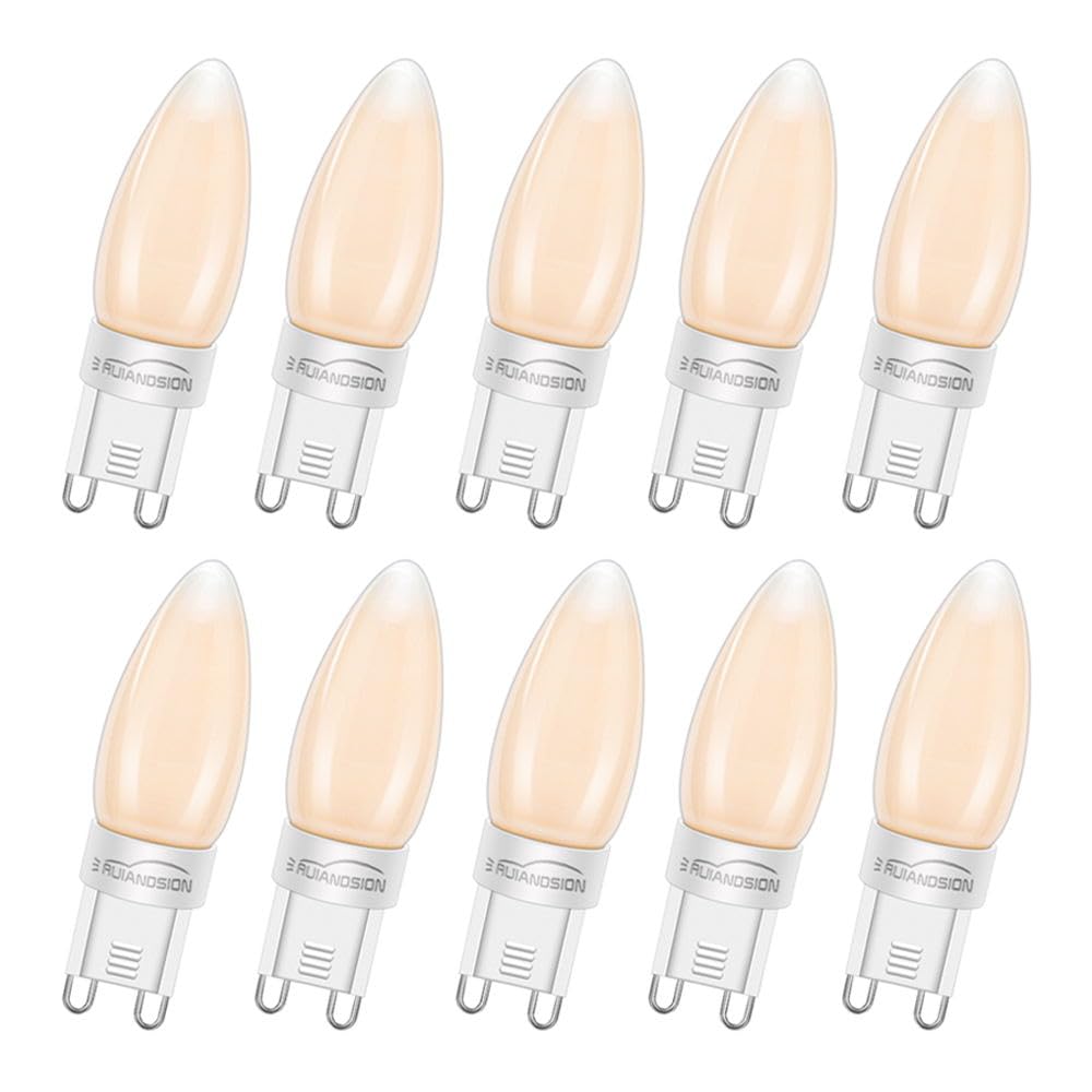 Ruiandsion G9 Lampadine LED Dimmable 2200K Bianco Caldo 220-240V 4W 4 Filamento LED G9 Lampadine Della Casa Equivalente 40W Lampada alogena per Lampadario Della Casa Indoor Lampade da Soffitto(10PCS)