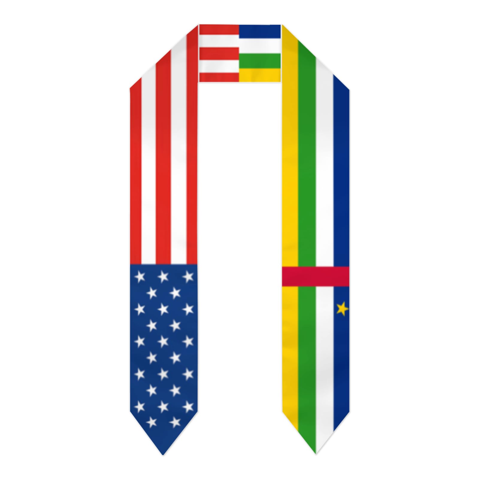 FJQWKLF America and Central African Republic Flag Graduation Stole Sash 72″ Honor Sash Graduation Gift for Unisex