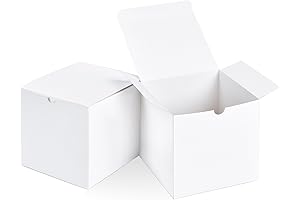 Small White Cardboard Boxes 4x4x4", Pack of 10, Suitable for Party, Wedding,...