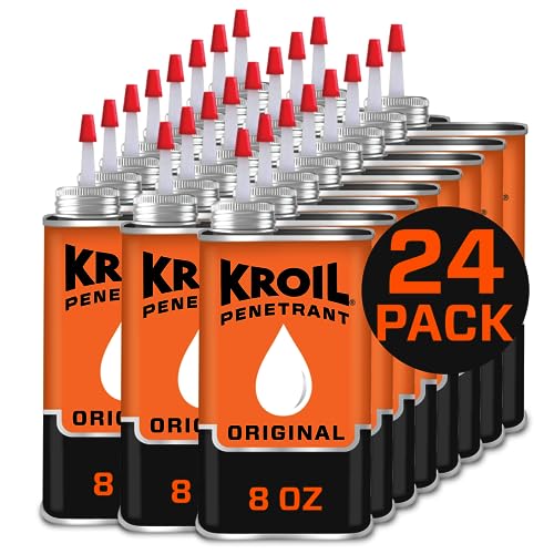 Kroil Original Penetrating Oil (Drip-8oz Can-Case of 24) | Penetrant for Rusted Bolts, Metal, Hinges, Chains, Moving Parts | Rust, Corrosion Inhibitor (KL081C)