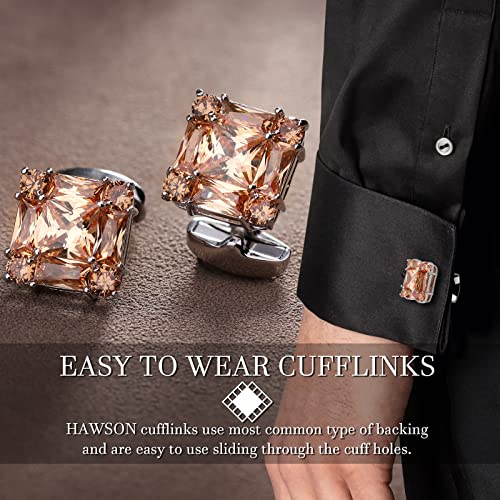 Mancuernillas brillantes para camisa de hombre en caja de regalo miniatura 2