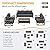 Amopatio Aluminum Patio Furniture Set, 8 Pieces Modern Metal Outdoor Furniture, Faux Wood Grain Finish Frame Patio Sofa Sets with 6" Cushion for Backyard, Dark Grey (Included Waterproof Covers)