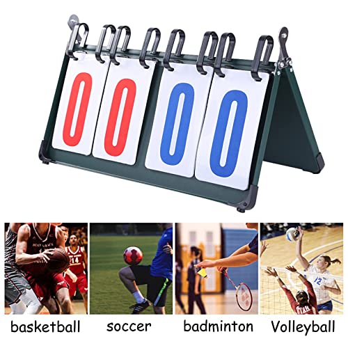 Joyeee Basketball Scoreboard, Multi-Sports Score Flipper For Score Keeper (4-Digital) Basketball Scoreboards, Coach Gifts For Men, Sports Tournament Gameday Scoreboards Flips Up To 99, Dark Green #TOP6