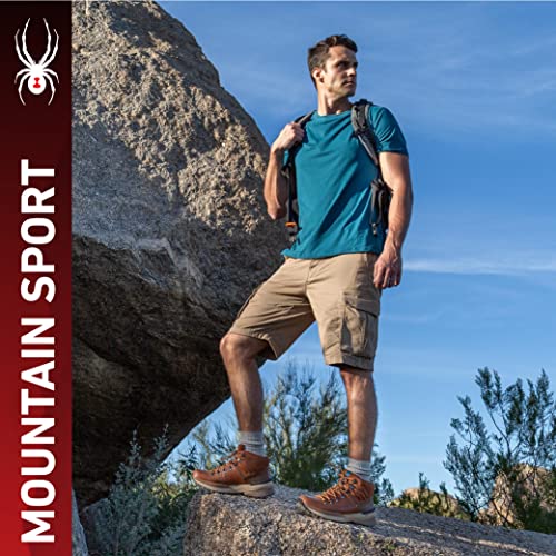 Image of Spyder Men's Hayes Hiking Boot | Slip-Resistant, Waterproof, Supported, Caramel, 11