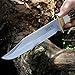 MOSSY OAK 14-inch Bowie Knife Stainless Steel Fixed Blade Full Tang Handle with Leather Sheath