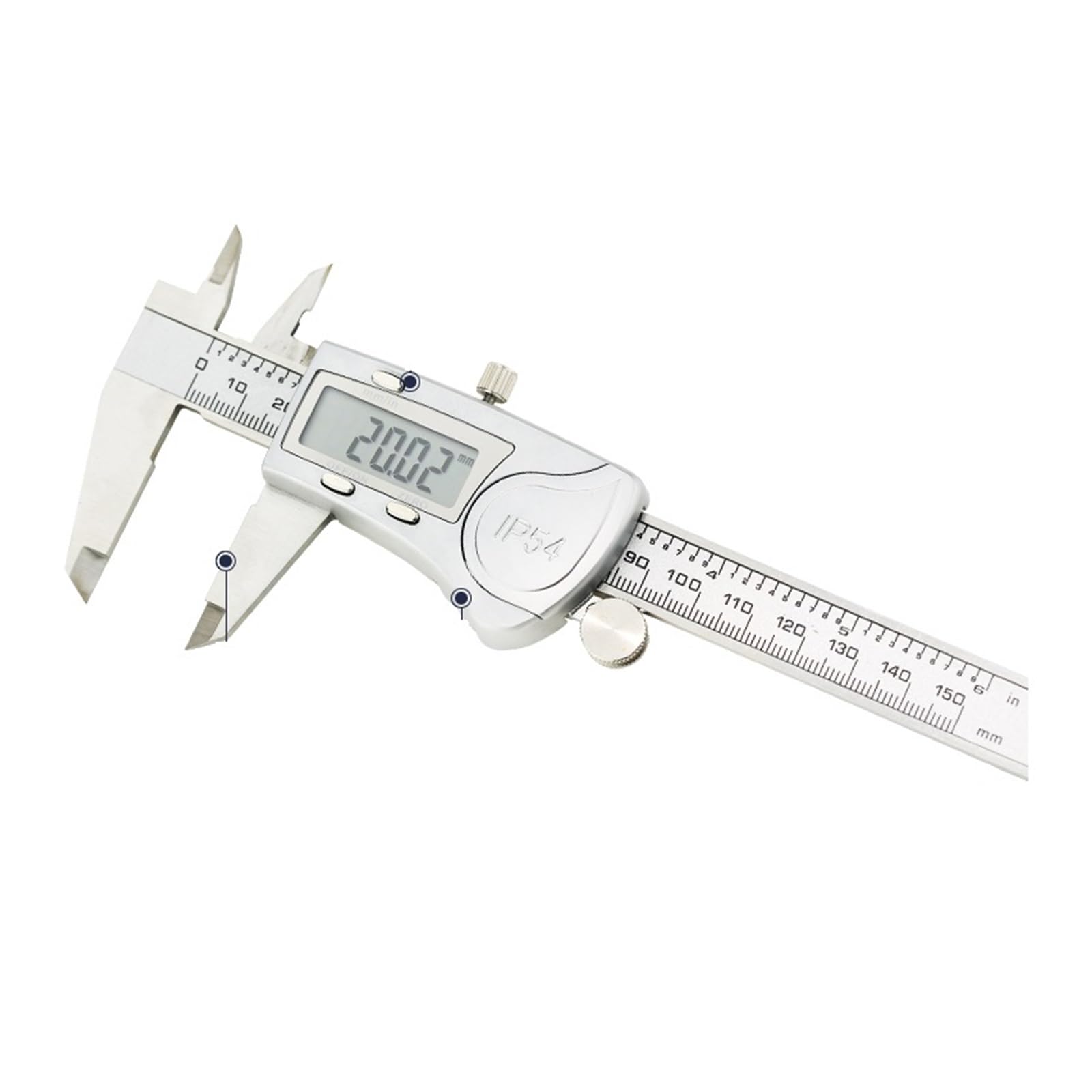 BDAYEK Vernier calipers Light Caliper With Night Display Digital Metal Stainless Steel MaterialGauge Depth Measuring Tools 0-150mm/6In(Box IP54 Caliper)