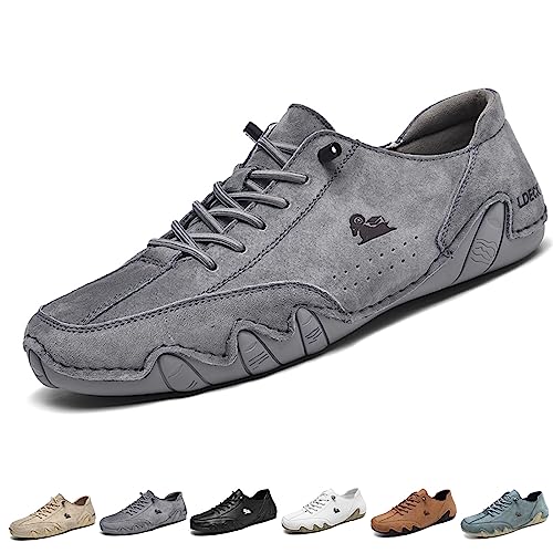 Chaussures basses italiennes faites à la main, chaussures à enfiler en cuir souple Beck Shoes for hommes, imperméables, antidérapantes, légères et...