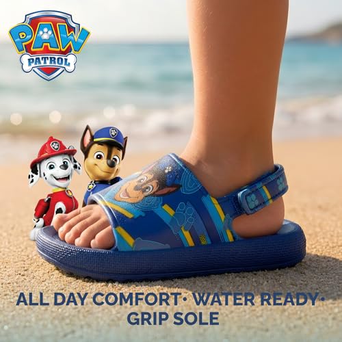 Image of Josmo Kids Slides Open Toe Sandal SpiderMan Paw Patrol Cars Frozen Lilo Stitch Minnie Mouser Sandals Slide SlipOn For Boy Girl Sizes 5-10 Toddle