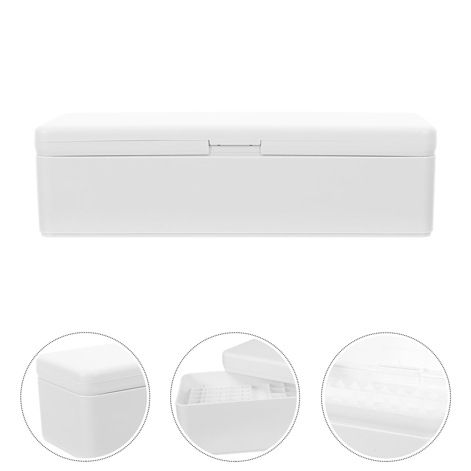 Caja de Almacenamiento de Baterías AA AAA y Pilas Botón, Organizador Portátil Transparente de Plástico Resistente Compartimentos Dobles, Estuche Compacto para Viajes y Uso