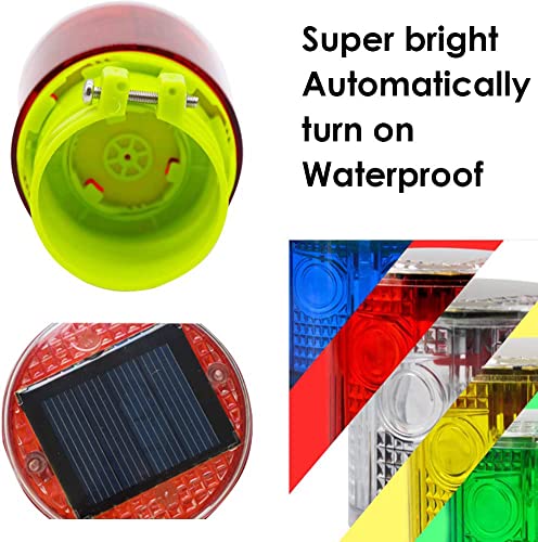 Aolyty Solar Strobe Warning Light 360 Degree Super Bright Waterproof Ip48 For Construction Traffic Dock Marine Light Control Flashing (White) #TOP1