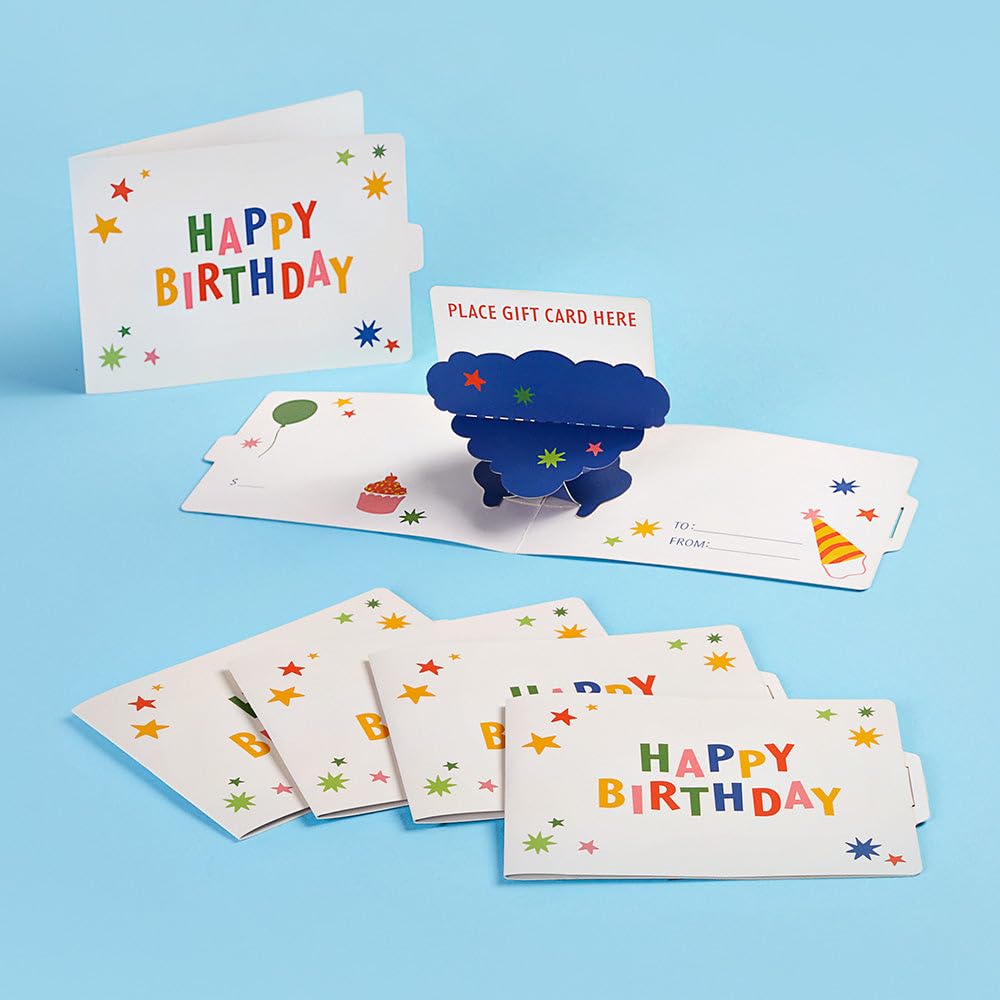 Lovepop Happy Birthday Gift Card Holders with Envelopes - Fun 3D Greeting Card Gift - Pop-Up Birthday Cards for Boys, Girls, Men, and Women - Each