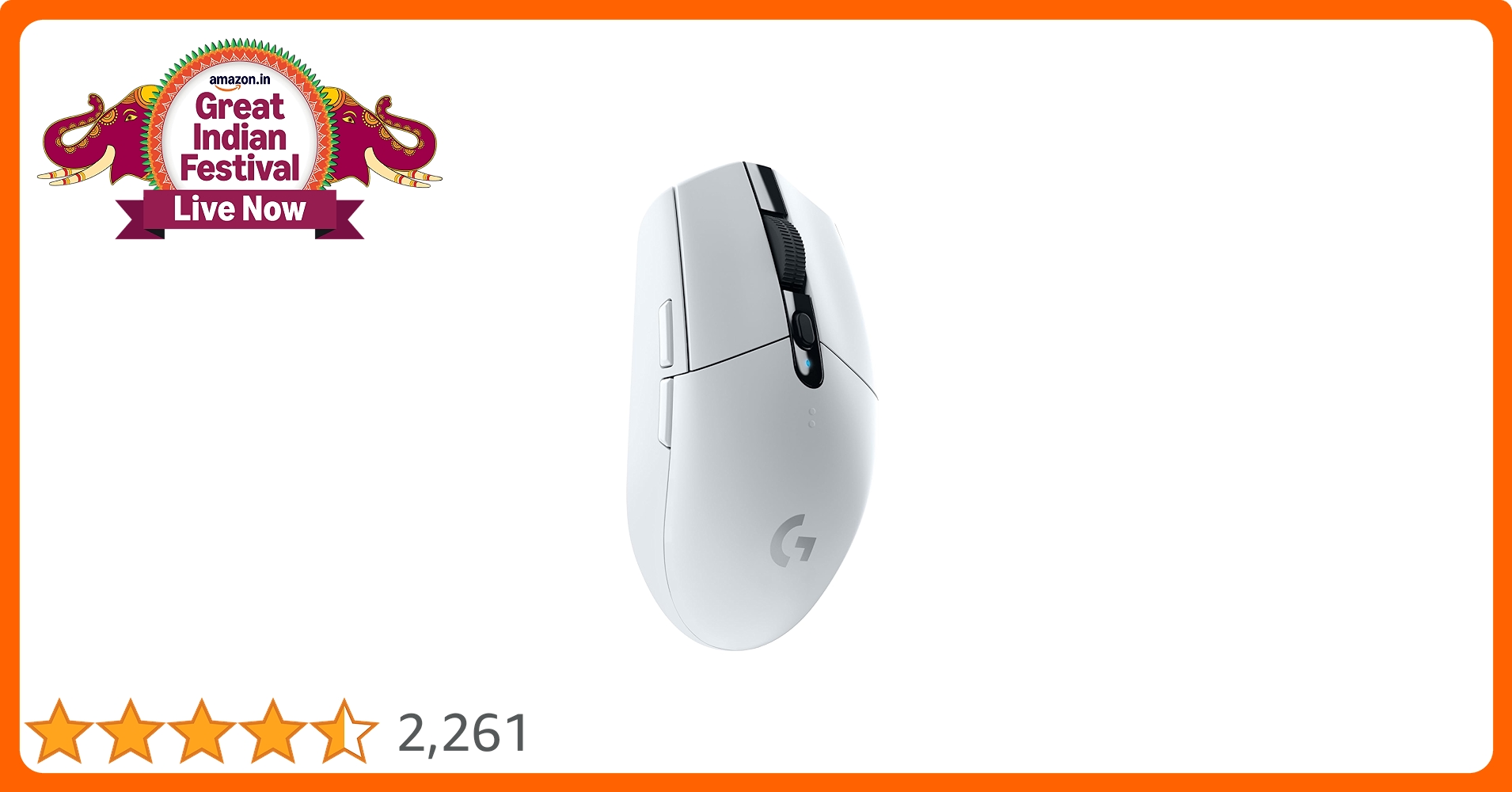 Logitech G305 ワイヤレスマウス ホワイト Amazon.in: Buy Logitech G305 Lightspeed Wireless Gaming