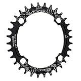 CYSKY Narrow Wide Chainring Oval 104BCD 32T 4 Bolts Bike Single Speed Chainring Perfect for Most Bicycle Road Bike Mountain Bike BMX MTB Fixie Track Fixed-Gear Bicycle (Black)