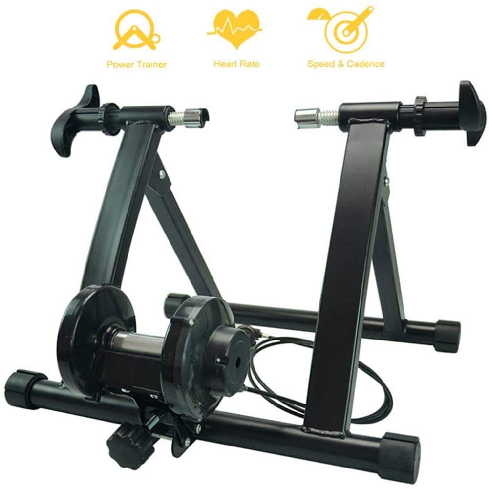 POEO Indoor Bicycle Training Rack, Portable Bicycle Exercise Trainer, Magnetoresistiveindoor Exerciseparking Rack, for Mountain & Road Bikes