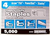 Surebonder 44402 #4 3/8-Inch Length Heavy Duty Staples, 5000 Count Per Box