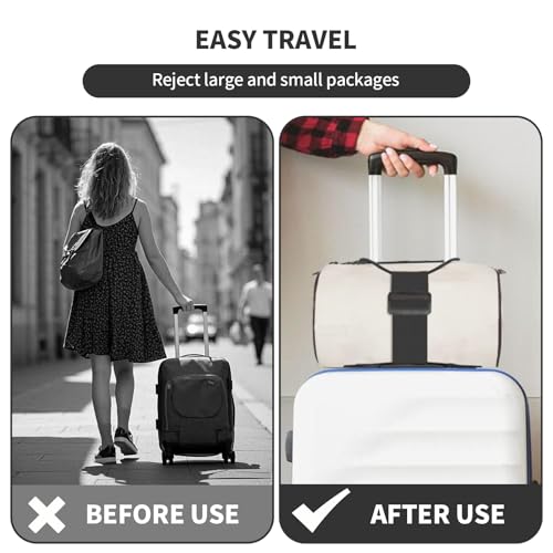 Image of 2 Pack Elastic Fastening Belt for Luggage, 2025 Luggage Straps, Travel Belt for Suitcase Handle Handbag Backpack Spinner Carry on Travel Airport