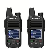MKMXPTT Global 2G 4G Xin - POC walkie - Talkie de Distancia Infinita Equipo policial de walkie - Talkie de Control Remoto Bluetooth WiFi 8000km con Plataforma de gestión de Tarjetas SIM (2PCS)
