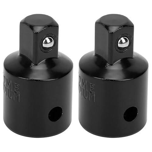 Miniatura 2 de POCREATION Adaptador de llave de trinquete convertidor de acero de alto carbono 12 a 38 herramienta de conversión para aire de impacto y llave