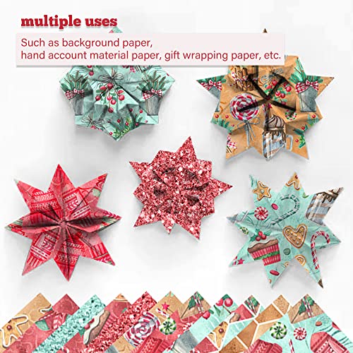 24 Pcs Christmas Scrapbook Paper Pad - 12X12 Scrapbook Paper Pack Xmas Pattern Origami Paper Scrapbooking Cardstock Paper Decorative Paper Journaling Paper For Diy Craft Cardmaking Photo Album #TOP2