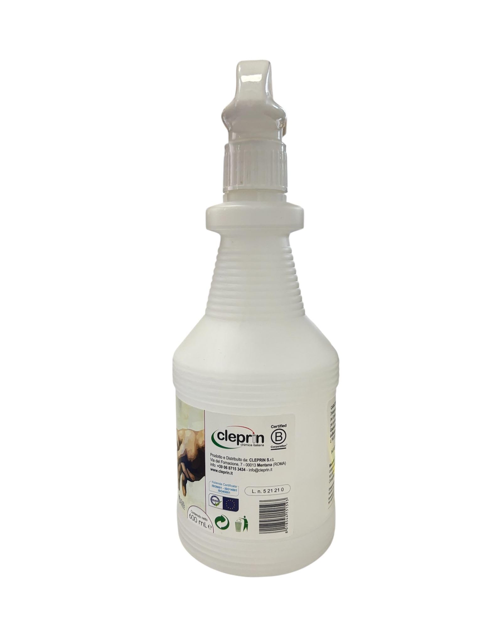 MANO SAN Detergente Igienizzante, Base Alcolica 70%+, Per Mani e Superfici, Spray Istantaneo, Per Tessuti e Mascherine, Formula 100% sicura