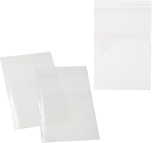 Paquete de 200 bolsas de celofán resellables transparentes gruesas 1.4 milésimas de pulgada de pulgada de grosor y brillantes, autoadhesivas, para