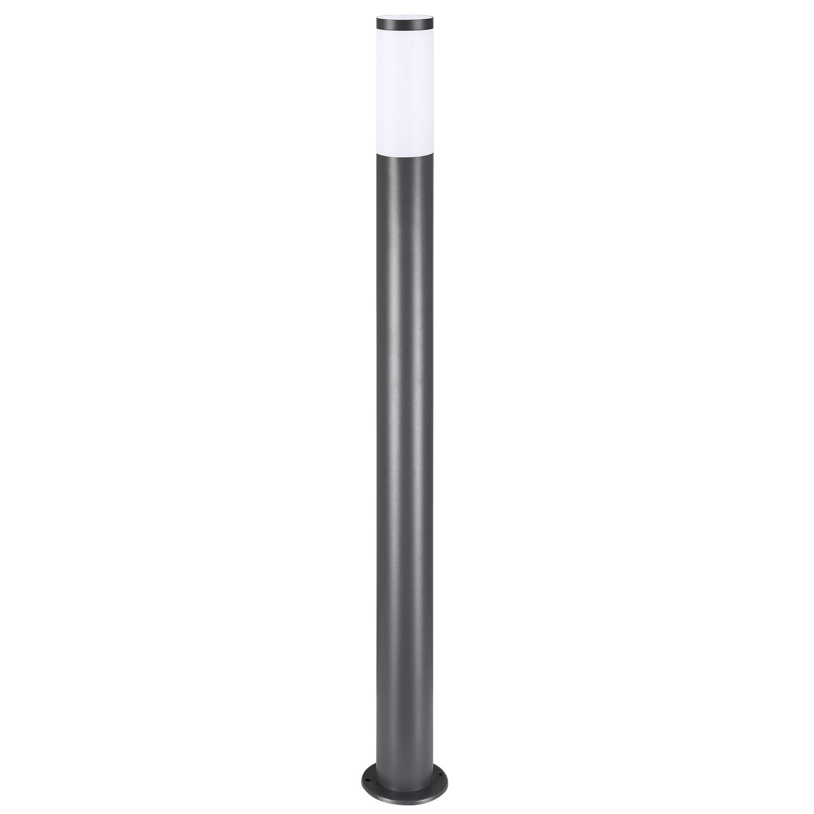 Lampadaire extérieur E27 100 cm Acier inoxydable Anthracite