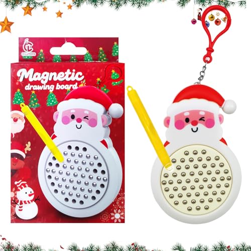 Ourdort Tableau Dessin Magnétique Noël,Tableau à Dessin magnétique avec Stylo,TableauJeu Aimant Magique,Jeu Magnétiquepour Éducation Familiale et Scolarité,Cadeaux de Noël (Blanc)