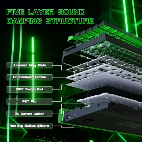 Image of ATTACK SHARK R85 HE Rapid Trigger Keyboard Magnetic Switch with Custom Lightbox, 75% Wired Mechanical Keyboard, 8KHz Polling Rate, 0.005mm RT Accuracy, Support RT /Snap Tap /DKS /MT /TGL-Fluorescent Green