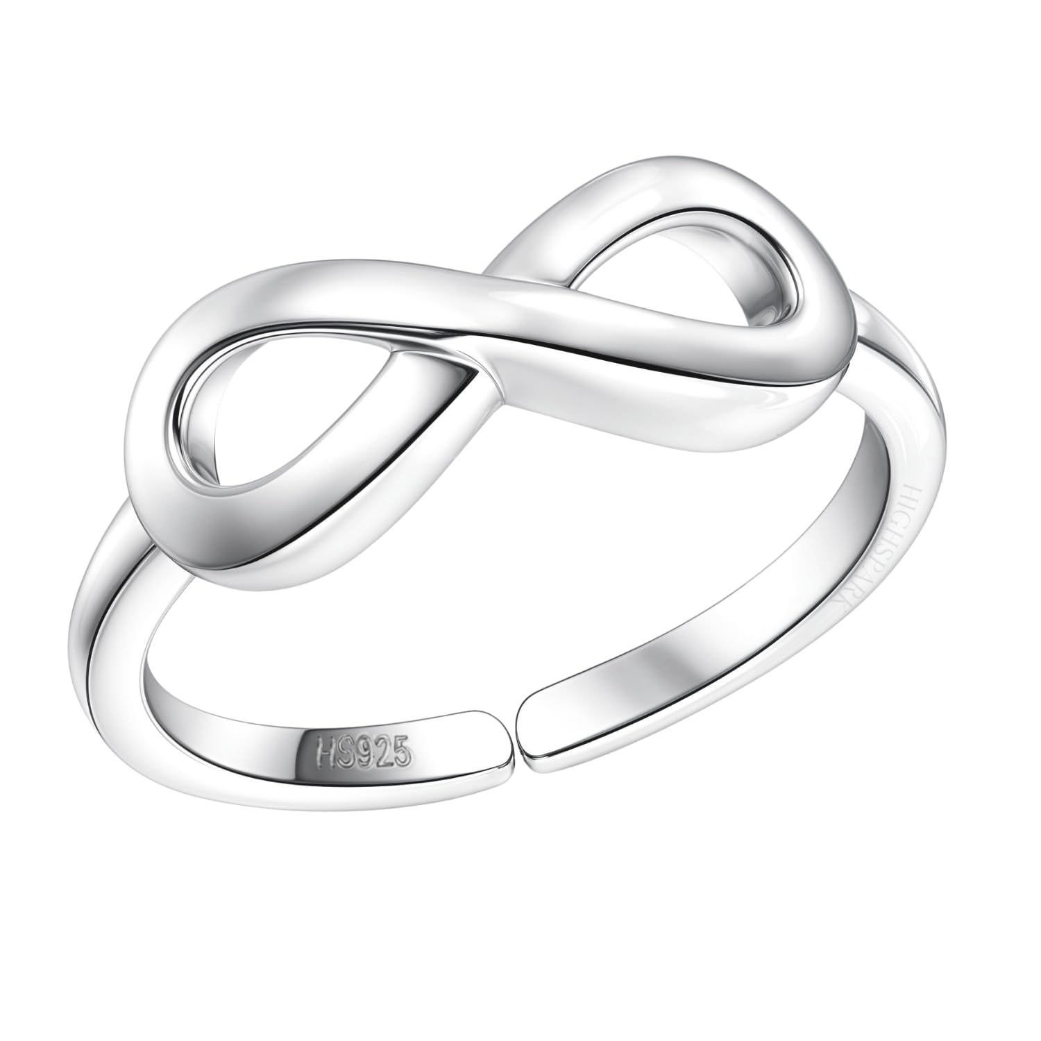 highspark 925 Sterling Silver Rings | Adjustable Contemporary Style | Lovely Gift for Women & Girls - M Infinity-picture-46