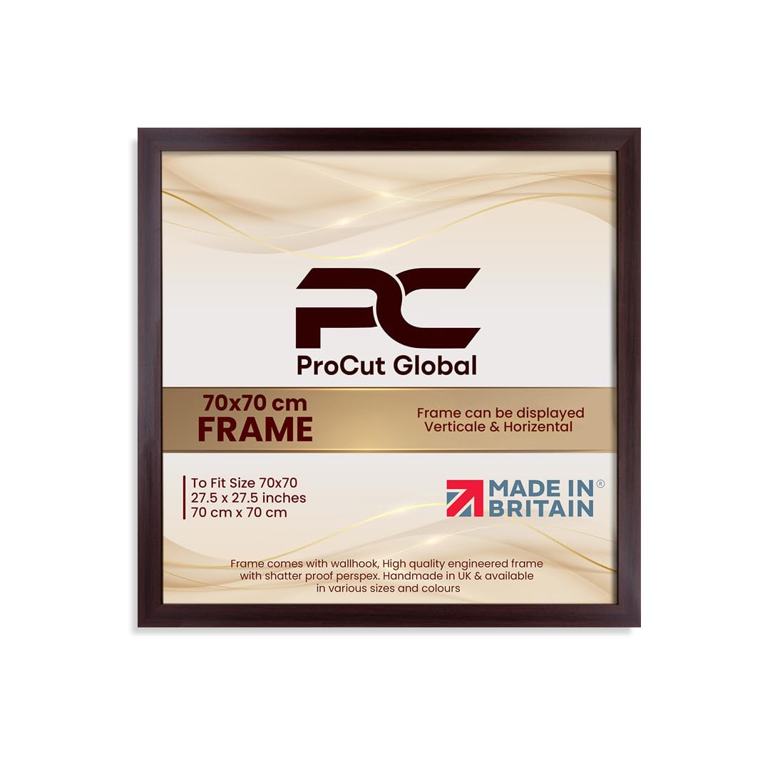 Procut Global 70X70CM Rose Wood Picture Frames - Modern Wooden Photo Frame with Shatterproof Perspex for Wall or Tabletop - Perfect for Posters, Certificates, Prints - Sizes & Colors Available — image 1
