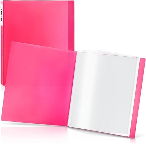 CRANBURY Carpeta con fundas transparentes, libro de presentación de 8.5 x 11 pulgadas con cubierta transparente y 24 protectores de hojas