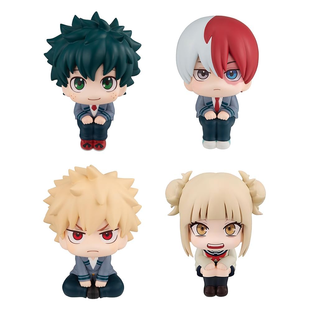 Puruuige MHA Anime Figures 4PCS Set – Izuku Midoriya/Himiko Toga/Shouto Todoroki Statues, 3.94-Inch (10CM) Collectible Action Figurines for Display or Gift