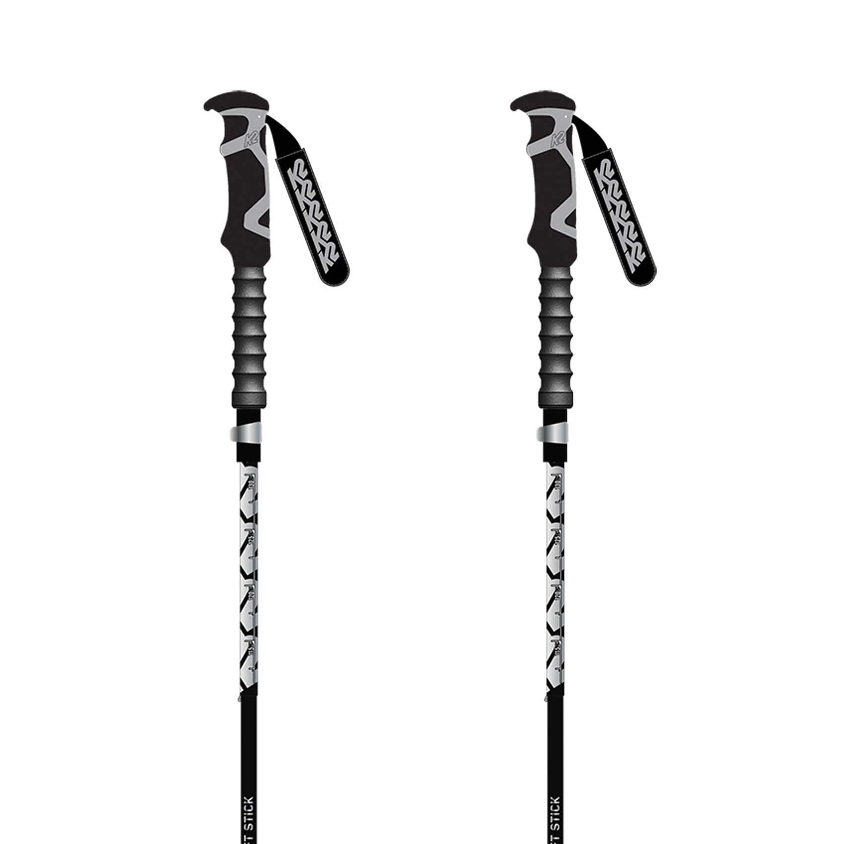K2 Skis - Swift Stick, bastón de Esqui Unisex - Adulto, Black, 105-135 cm - 10G3034.1.1.105-135