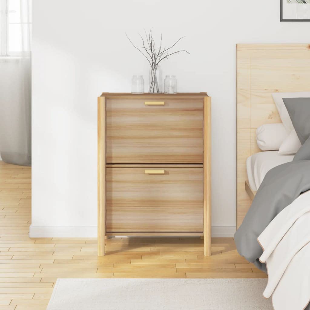 Scarpiera in legno composito 57,5 x 33 x 80 cm con ripiani