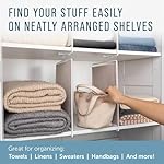 Maplefield Fabric Shelf Dividers - Versatile Towel Organizer for Closet - Dividers for Sweaters on Shelves - Slide-On Setup for Closet Organization - Pack of 4, 12 x 9.5 in - Image 4
