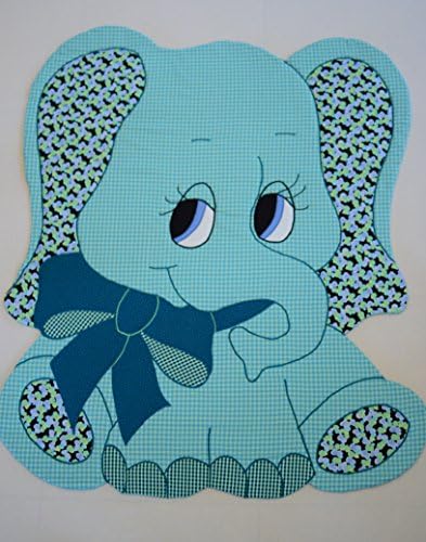 Baby Quilt Patterns, by Kiddie Komfies, Elephant Patchwork Quilt Pattern Boy Girl Quilt Kits Easy 42" x 52"