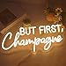 SYLHOME But First Champagne Led Neon Light Sign Home Bar Kitchen Man Cave Pub Wall Sign Decor Wedding Birthday Grad Party Backdrop Drinks Gifts 16.54