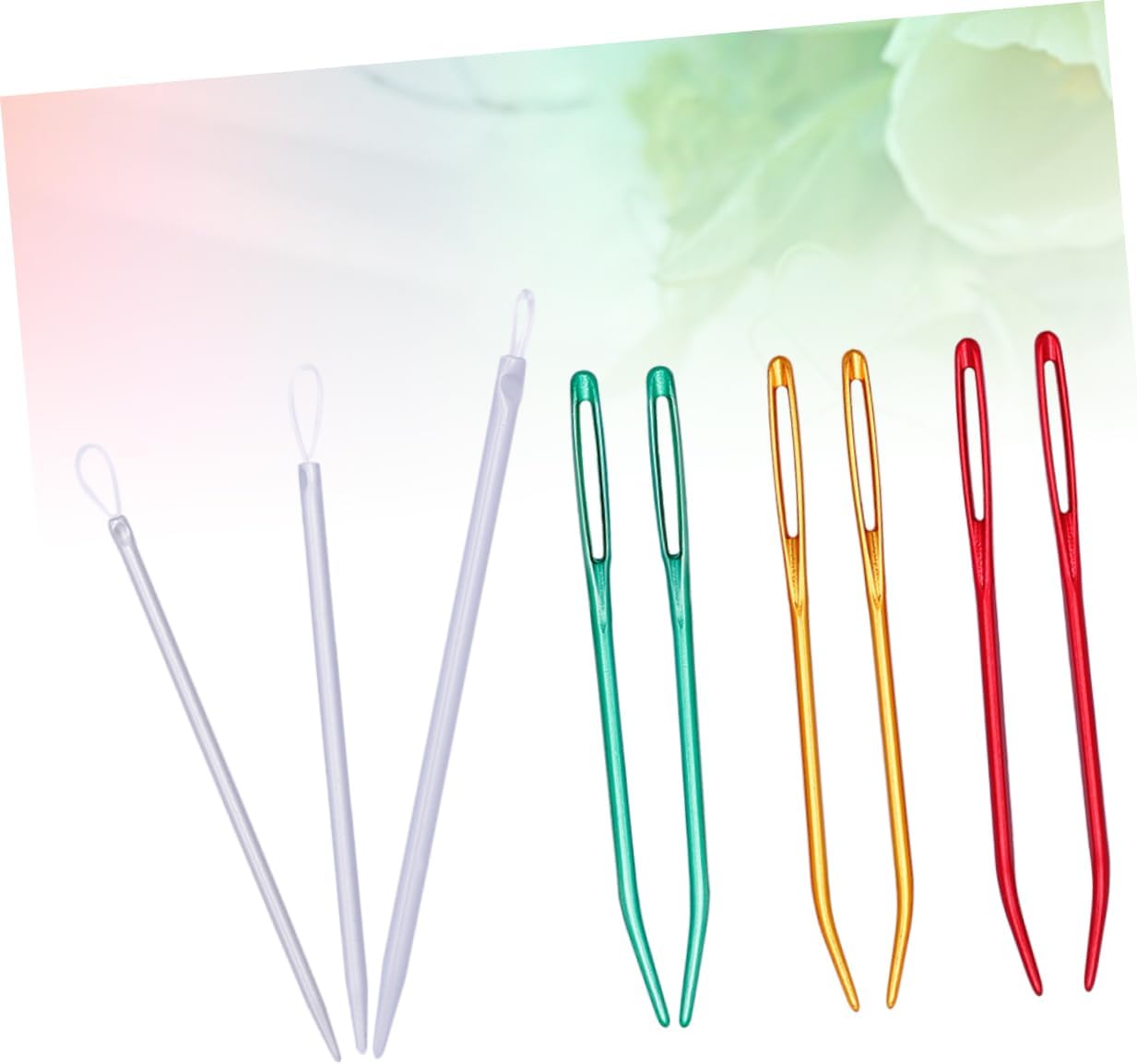SEWOART Embroidery Thread Machine Sewing Threading Tool 9pcs Set Thread for Punch Threader Random Color