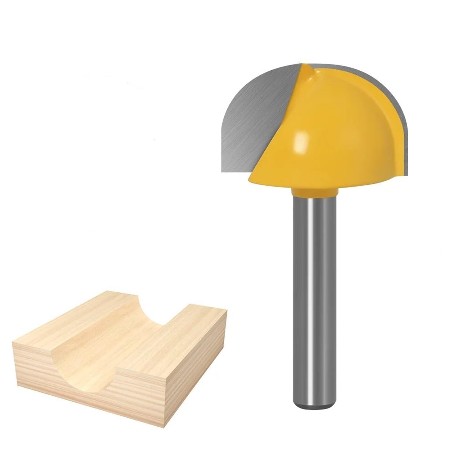 6mm Shank Round Ball Nose Router Bits Set Milling Cutter For Wood CNC Carbide Cove Core Box Bit Woodworking Cutting Tools 6-30mm(6x12.7mm)