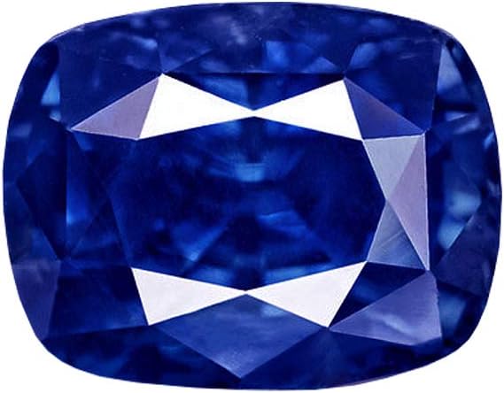 Pride Gems Blue Sapphire (Neelam) 4.25 Carat Cushion shape AAA Certified Natural Rashi Ratan Gemstone