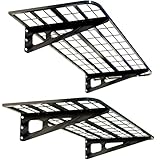 2-Pack 2x4ft Garage Wall Shelves, 2 Shelf Total 8 ft(L) Garage Shelving Wall Mounted – Heavy-Duty Storage Shelves, Perfect for Holding Storage Bins, Boxes, Sporting Goods, Tools, and More Space-Saving