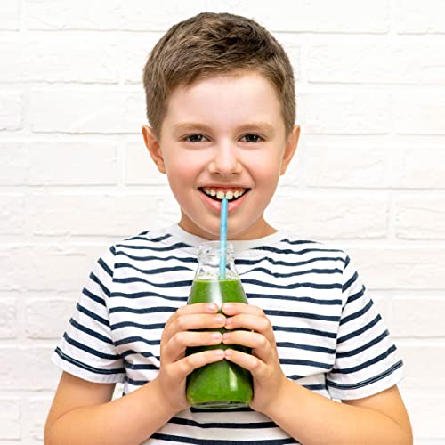 200 Count 100% Plant-Based Compostable Colorful Straws-Ktob Biodegradable Flexible Drinking Straws - A Fantastic Eco Friendly Alternative To Disposable Plastic Bendable Plasticless Straws #TOP4