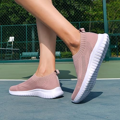 Tiosebon HK8822-MAUVE35 Women'S Walking Sock Shoes Lightweight Slip thumb #3
