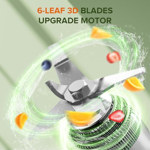 Blender for Smoothies, Professional Countertop Blenders with Self Cleaning, Ice Crush &amp; Frozen Fruits, Dishwasher Safe Jar, 6 Blades for Silky Shakes and Drinks