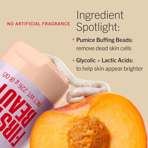 Image of First Aid Beauty KP Bump Eraser Body Scrub with 10% AHA - Dermatologist-Tested Keratosis Pilaris Exfoliator - Support for Rough Bumps, Uneven Skin Texture & Strawberry Skin - Sensitive Skin